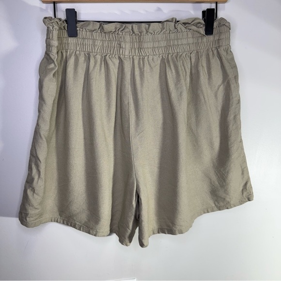 ARDENE Linen Blend Paperbag Shorts Size XL - Picture 3 of 7